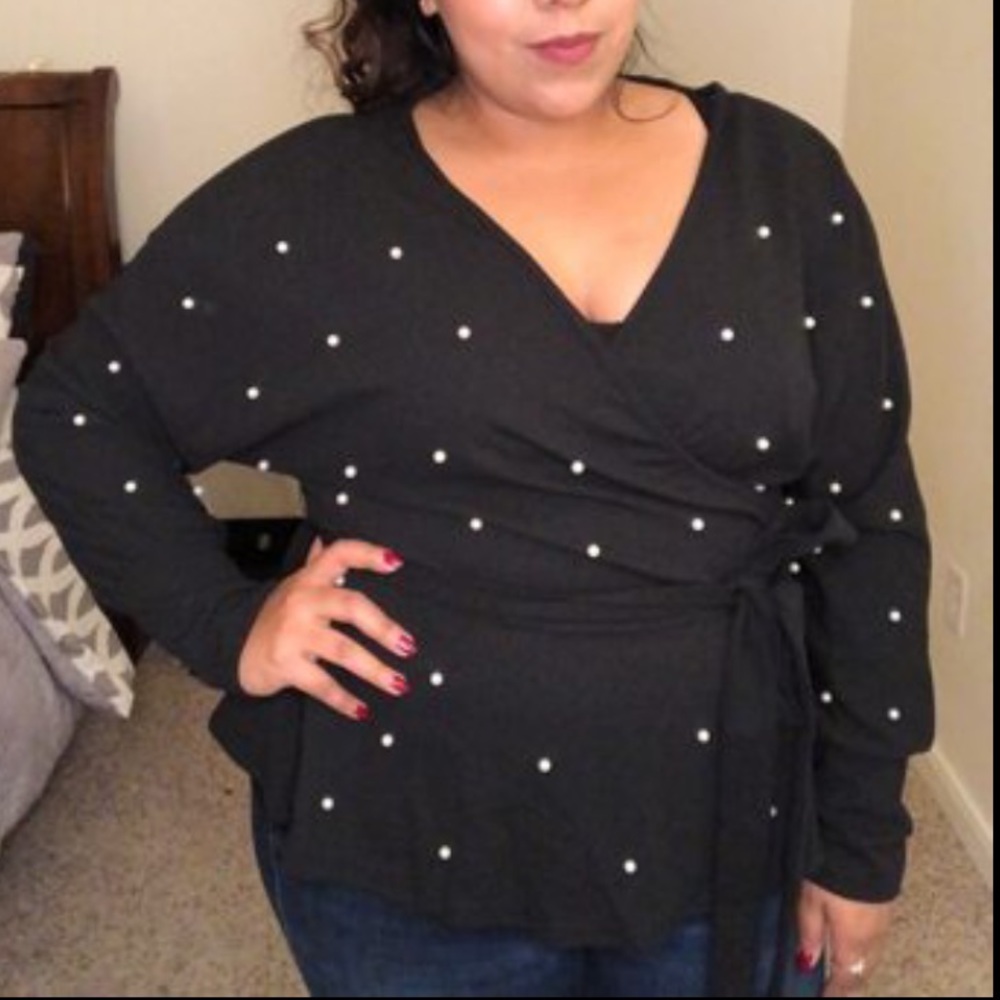 Plus Beaded Blouse